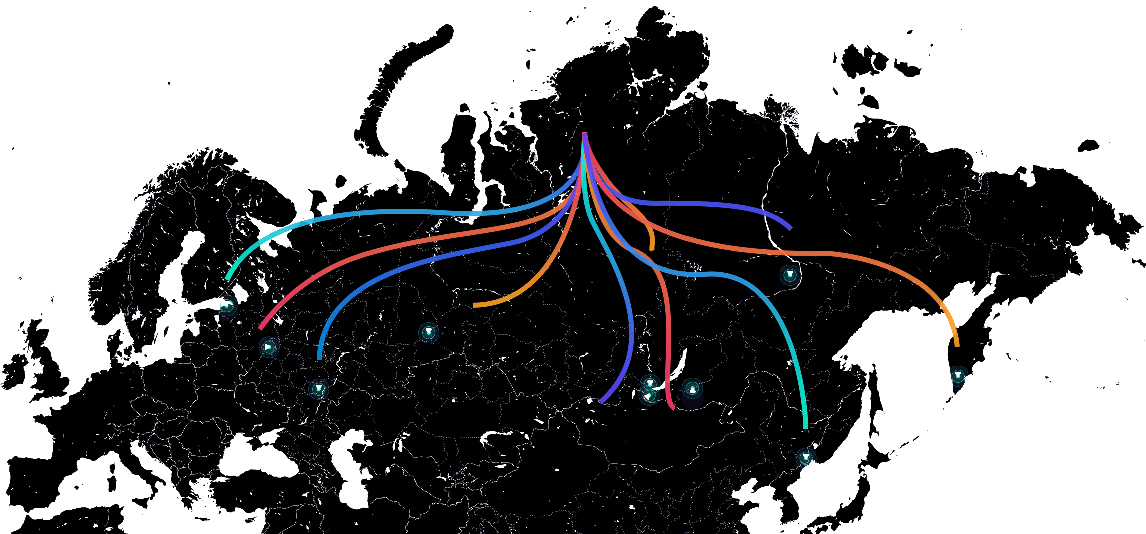 Карта географии поставок
